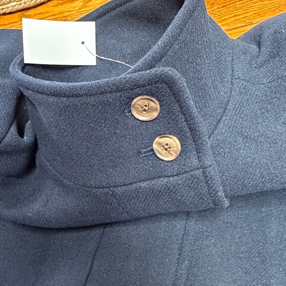 J. Crew Navy Blue wool zip front jacket.  New with tag. Size 2. - Picture 8 of 12